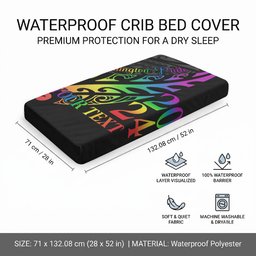 Personalised New Zealand Wellington Pride Baby Bed Cover Maori Fern with Pride Flag 2024