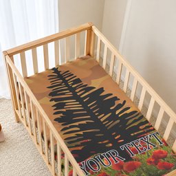 Norfolk Island ANZAC Day Personalised Baby Bed Cover with Poppy Field