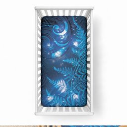 New Zealand Matariki Baby Bed Cover Blue Milky Way Stars Night Sky