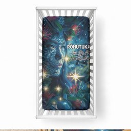 New Zealand Matariki Pohutukawa Baby Bed Cover Te Mauri te Ora