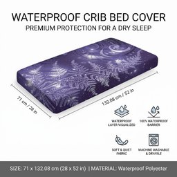 New Zealand Matariki Baby Bed Cover Purple Milky Way Stars Night Sky