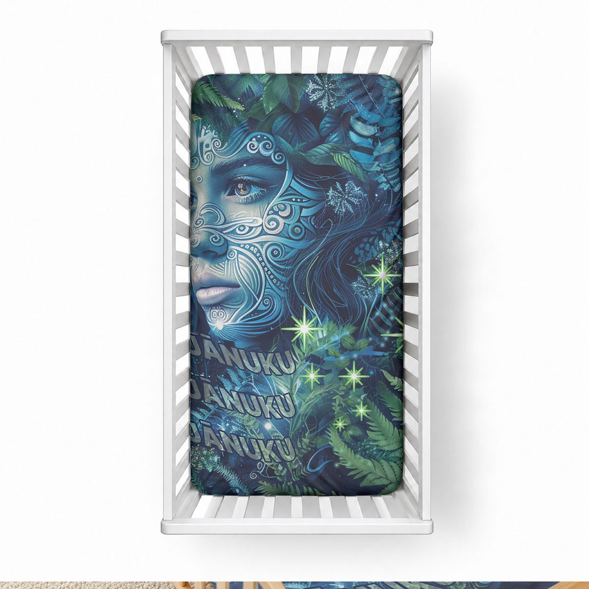 New Zealand Matariki Tupuanuku Baby Bed Cover Te Wā o te Hauhake