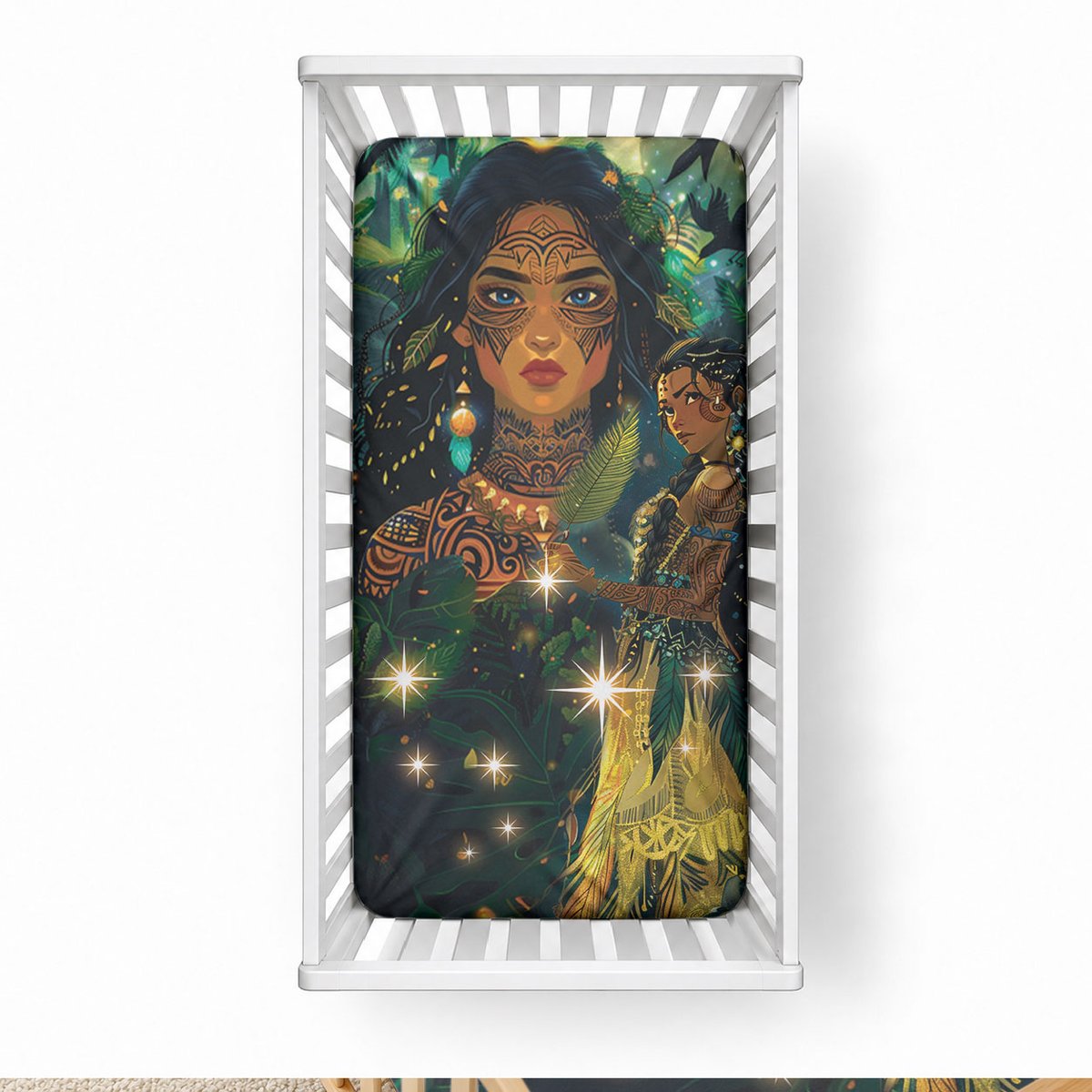 New Zealand Matariki Baby Bed Cover Rongoā Māori Wellbeing and Good Luck