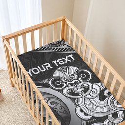 Personalised New Zealand Potae Pango Cricket Baby Bed Cover Special Maori Hei Tiki Tribal Tattoo