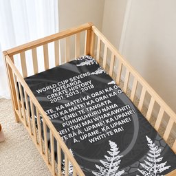 New Zealand Black Fern 7s Baby Bed Cover History World Cup Sevens