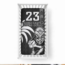 Custom Fiji New Zealand Maori Rugby Baby Bed Cover Make History Together