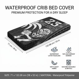 Custom Fiji New Zealand Maori Rugby Baby Bed Cover Make History Together