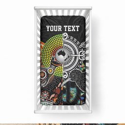 Personalised New Zealand and Australia Baby Bed Cover Maori Mix Aboriginal Art Style