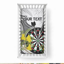 Personalised New Zealand Darts Baby Bed Cover Kowhai Floral with Maori Tattoo