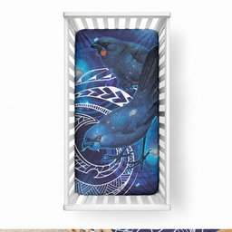 North Island Kokako and South Island Kokako Baby Bed Cover New Zealand Native Bird with Galaxy Vibe