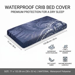 New Zealand Galaxy Fern Baby Bed Cover