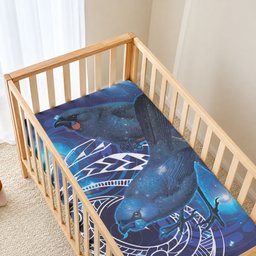 North Island Kokako and South Island Kokako Baby Bed Cover New Zealand Native Bird with Galaxy Vibe