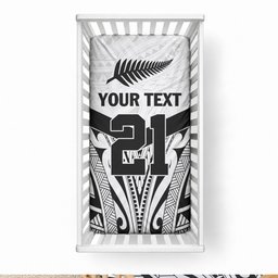 New Zealand Football Custom Baby Bed Cover All White Fern Go Champions