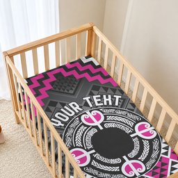 Personalised Aotearoa Niho Taniwha Motif Baby Bed Cover Pink Style