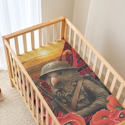 Maori Kiwi Soldier Fern Tattoo ANZAC Day Baby Bed Cover Lest We Forget