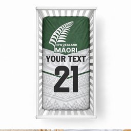 Custom New Zealand Maori Niho Taniwha Baby Bed Cover