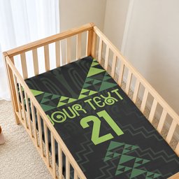 Custom New Zealand Maori Koru Koiri Motif Baby Bed Cover