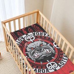 Aotearoa Bulldog Baby Bed Cover New Zealand Kowhaiwhai Tribal