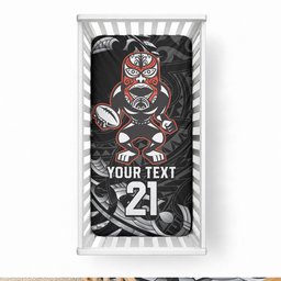 New Zealand Indigenous-Maori Rugby Custom Baby Bed Cover