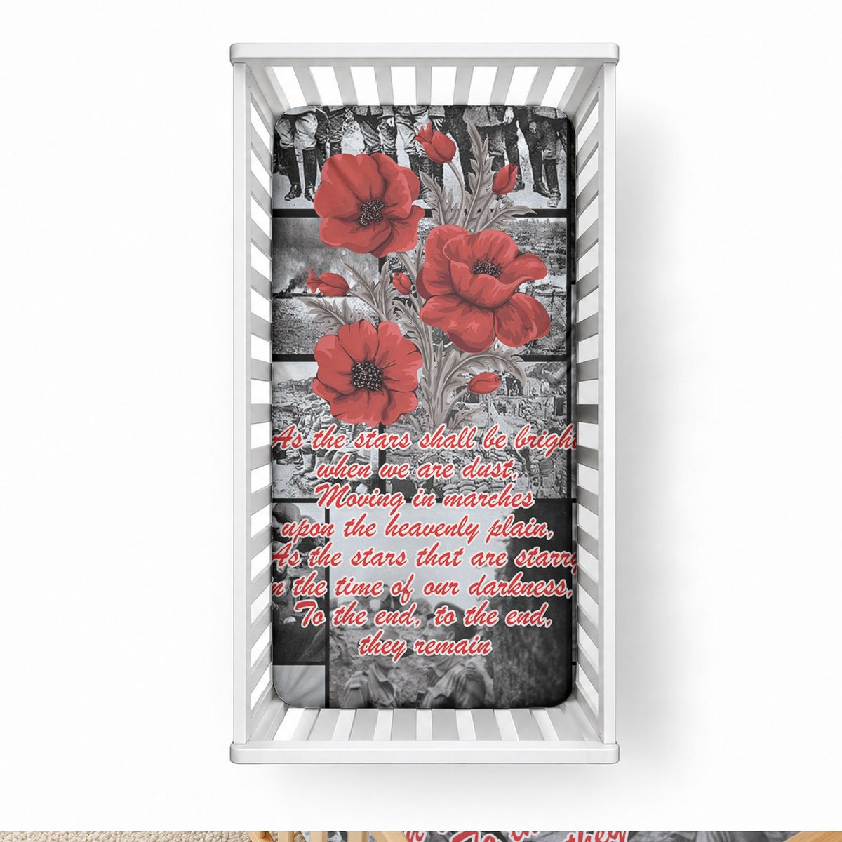 ANZAC Day Gallipoli Campaign Baby Bed Cover To The End They Remain