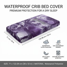 Purple ANZAC Personalised The Battle of Lone Pine Baby Bed Cover Kiwi-Kangaroo Soldier Lest We Forget