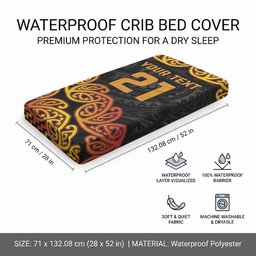New Zealand Maori Rugby Pacific Custom Baby Bed Cover Rangatira Maori Kowhaiwhai Pattern