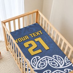 New Zealand Maori Rugby Pacific Custom Baby Bed Cover Kahupeka Maori Kowhaiwhai Pattern