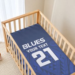 New Zealand Maori Rugby Pacific Custom Baby Bed Cover Kahurangi Auckland All Blue