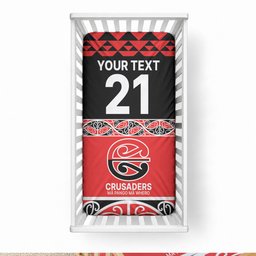 New Zealand Maori Rugby Pacific Custom Baby Bed Cover Whatumoana Maori Kowhaiwhai Pattern