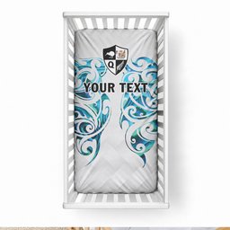 Queensland Maori Kiwi Personalised Baby Bed Cover Ma Kakariki Papua Shell Maori Tribal Tattoo