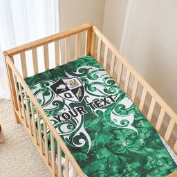 Queensland Maori Kiwi Personalised Baby Bed Cover Kikirangi Papua Shell Maori Tribal Tattoo