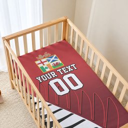Custom British Lions New Zealand Baby Bed Cover Half Black Fern