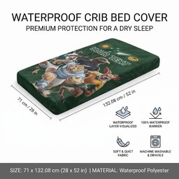 Custom Rugby Southern Hemisphere Baby Bed Cover Argentina AUNZ South Africa Mascot Green