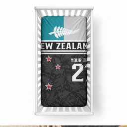 Custom NZ Cricket Pride Baby Bed Cover Silver Fern Fan Supporter Apparel