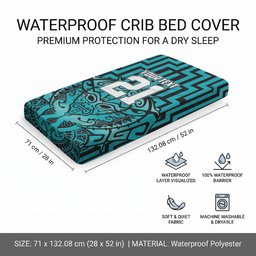 Custom Basketball New Zealand Baby Bed Cover Teal Maori Ta Moko Indigenous