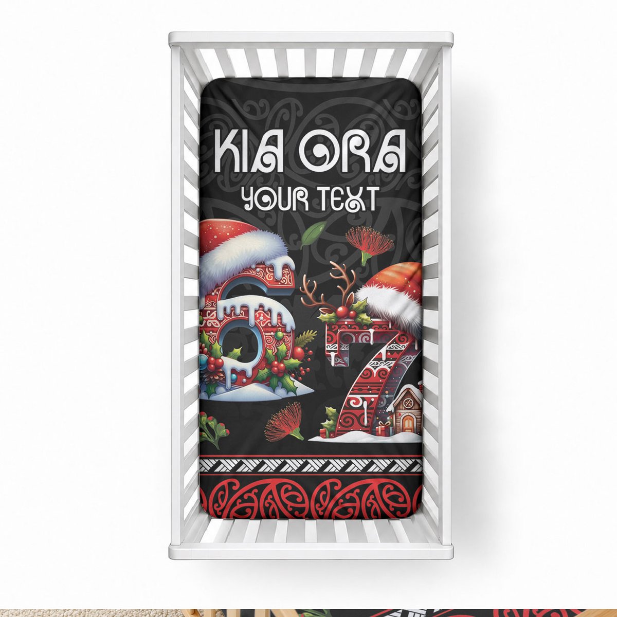 Aotearoa Six Seven Personalized Baby Bed Cover New Zealand Funny Christmas