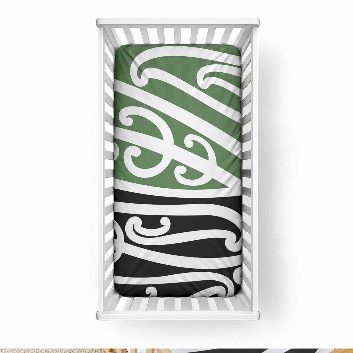 Green Fern New Zealand Kowhai Ngutukaka Baby Bed Cover