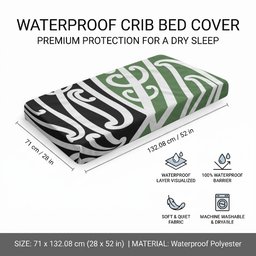 Green Fern New Zealand Kowhai Ngutukaka Baby Bed Cover