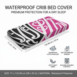 All Pink New Zealand Kowhai Ngutukaka Baby Bed Cover