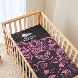 New Zealand Lawn Bowls Baby Bed Cover Pink Maori Warrior Tribal Silver Fern