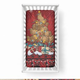 Funny Kiwi Bird Xmas Tree Baby Bed Cover New Zealand Tribal Christmas Spirit