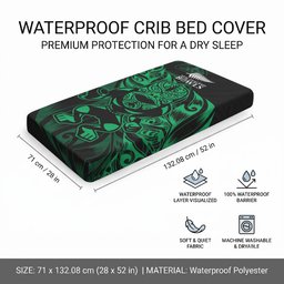New Zealand Lawn Bowls Baby Bed Cover Green Maori Warrior Tribal Silver Fern