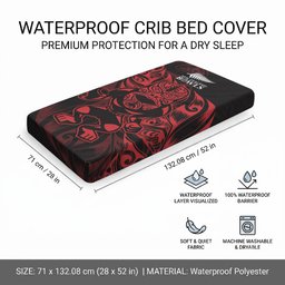 New Zealand Lawn Bowls Baby Bed Cover Red Maori Warrior Tribal Silver Fern