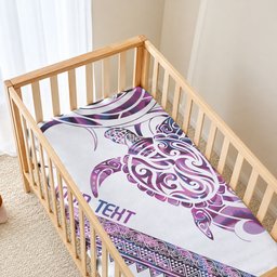 Mawhero Paua shell Kowhaiwhai Taniko Personalised Baby Bed Cover Turtle Tattoo Maori Tribal Style