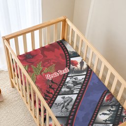 Personalised ANZAC Spirit 1915-2026 Filmstrip Tribute Baby Bed Cover Lest We Forget 25 April
