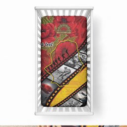 Personalised Niue ANZAC 1915-2026 Filmstrip Baby Bed Cover Lest We Forget 25 April