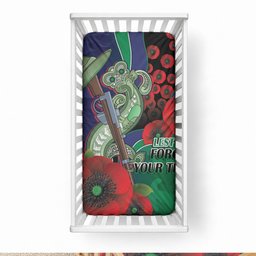 New Zealand Warriors ANZAC Personalised Baby Bed Cover Lest We Forget Poppy Camo