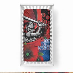 Newcastle Knights ANZAC Personalised Baby Bed Cover Lest We Forget Poppy Camo