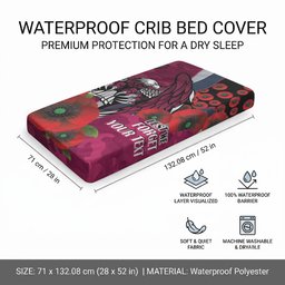 Manly Warringah Sea Eagles ANZAC Personalised Baby Bed Cover Lest We Forget Poppy Camo