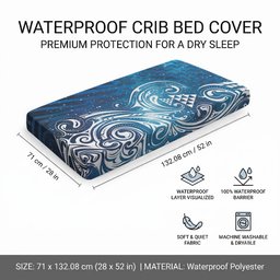 Matariki Galaxy Baby Bed Cover Maori Taniko Pattern